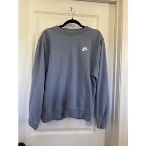 Nike Womens Crew Neck Pullover Sweatshirt, Teal, Size Medium